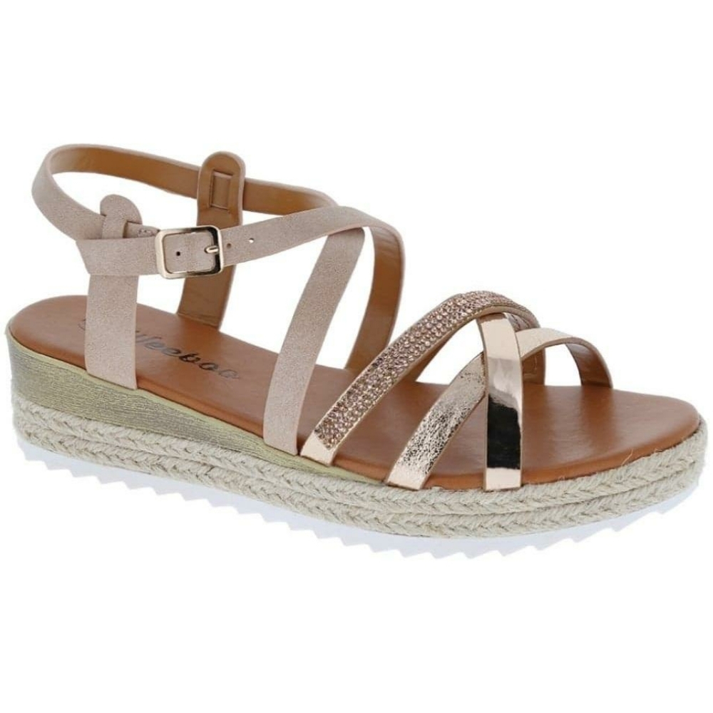 Rose Gold Platform Sandals